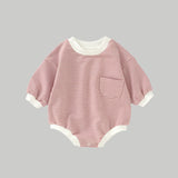NOEM Striped Bubble Romper - Salmon