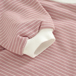 NOEM Striped Bubble Romper - Salmon