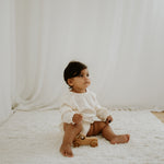 NOEM Muslin Full Sleeve Romper - Cream