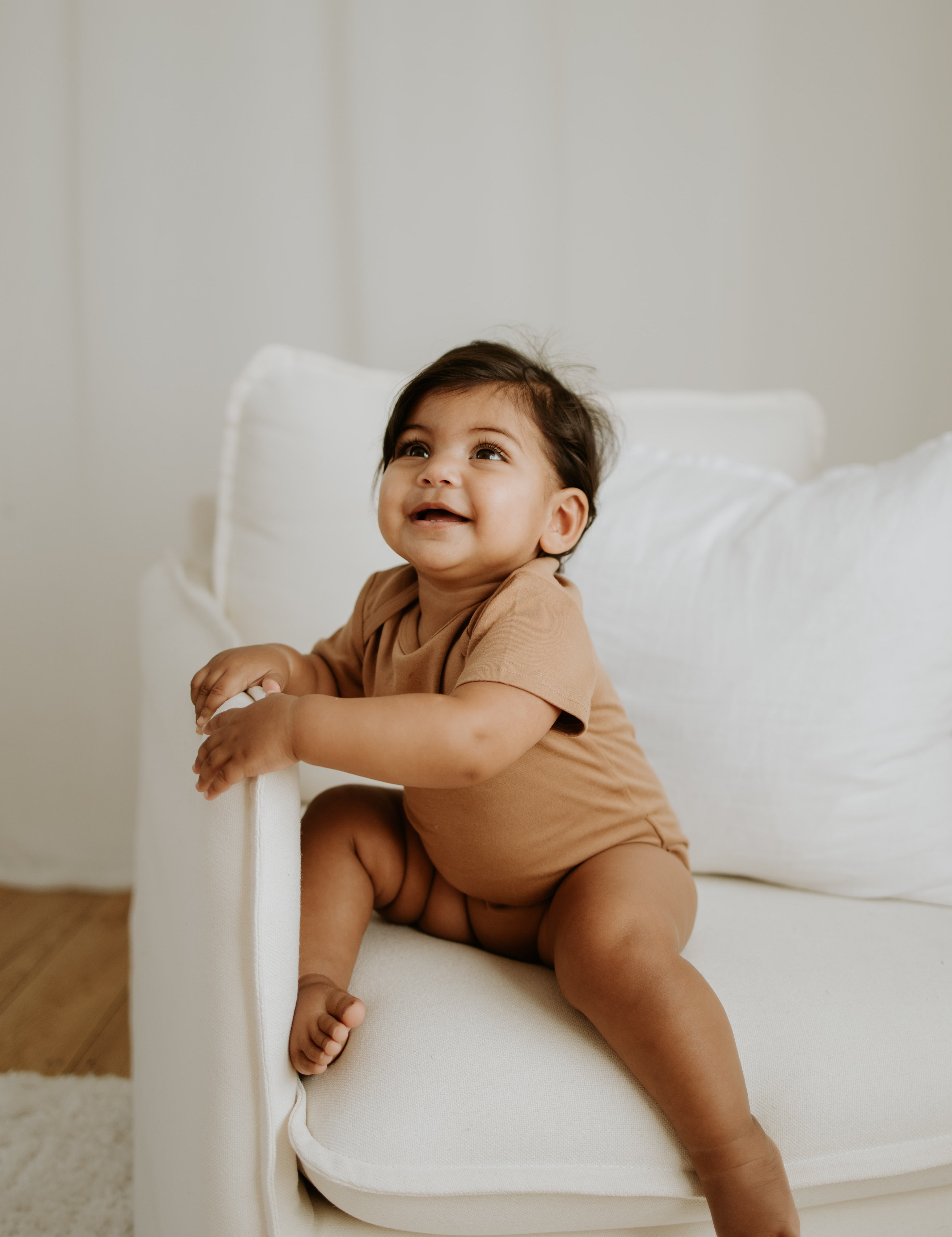 NOEM Short Sleeve Onesie - Brown