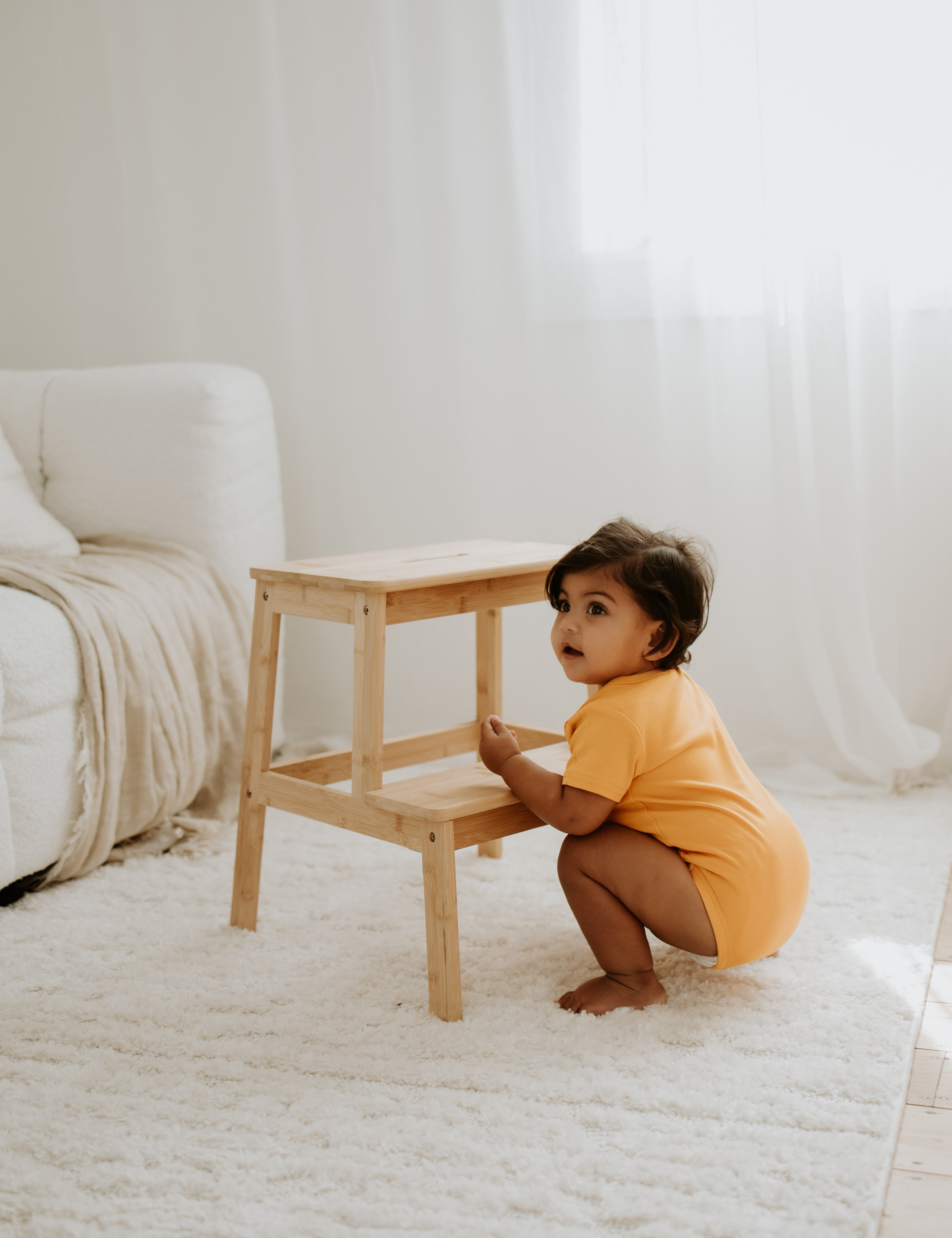 NOEM Short Sleeve Onesie - Mango
