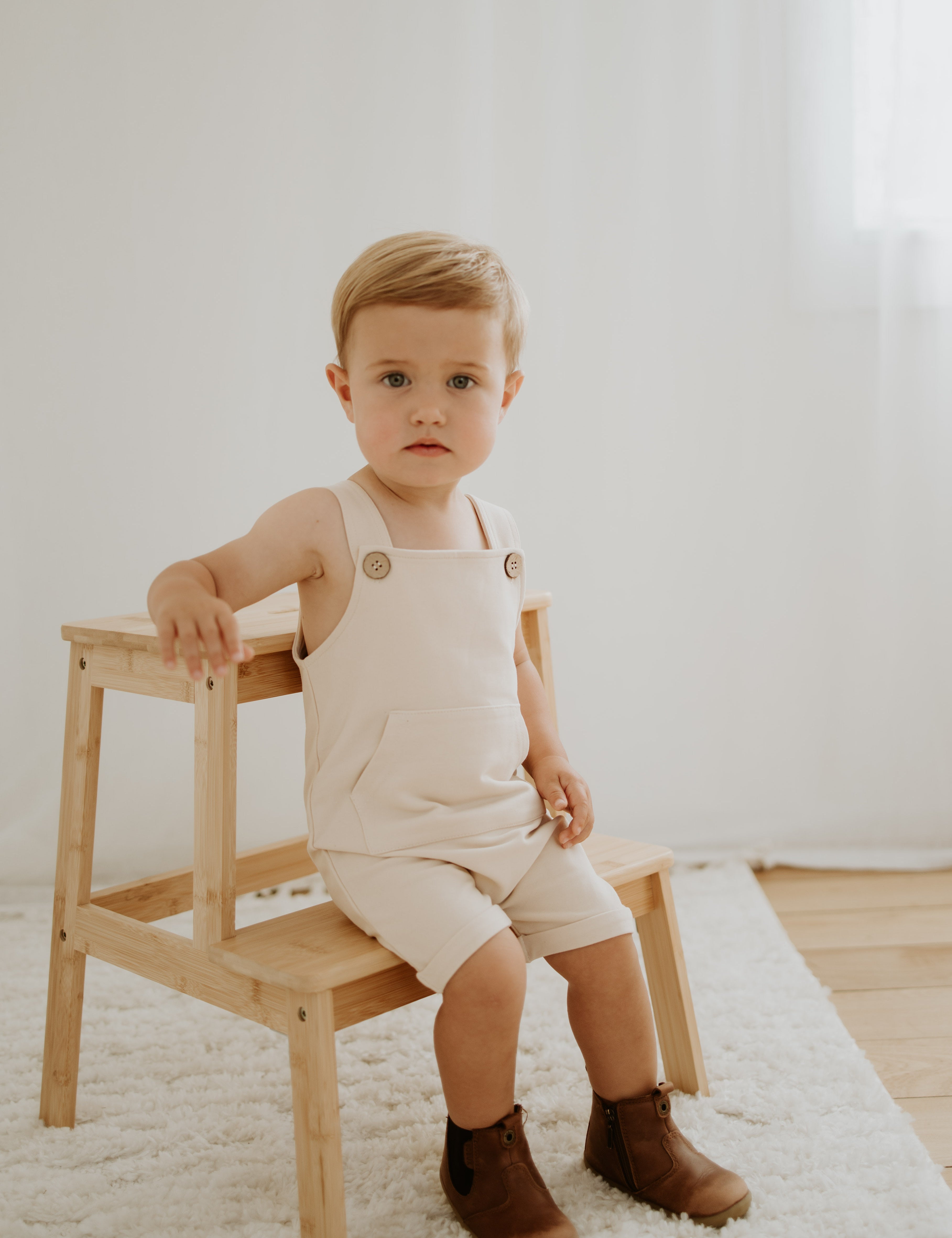 NOEM Sleeveless Overalls - Cream