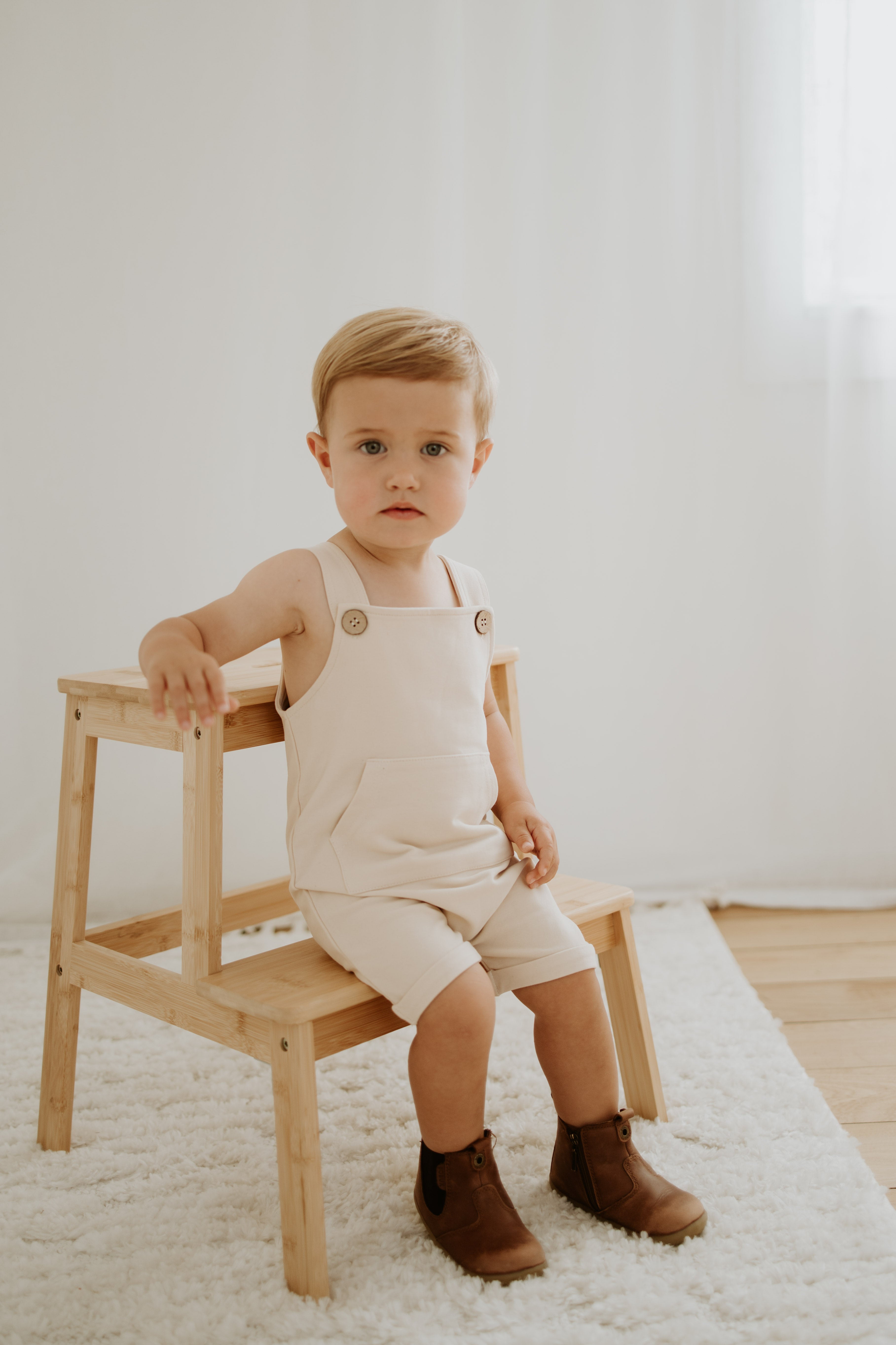 NOEM Sleeveless Overalls - Cream