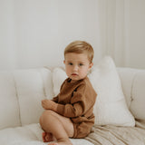 NOEM Pullover Bubble Romper - Brown