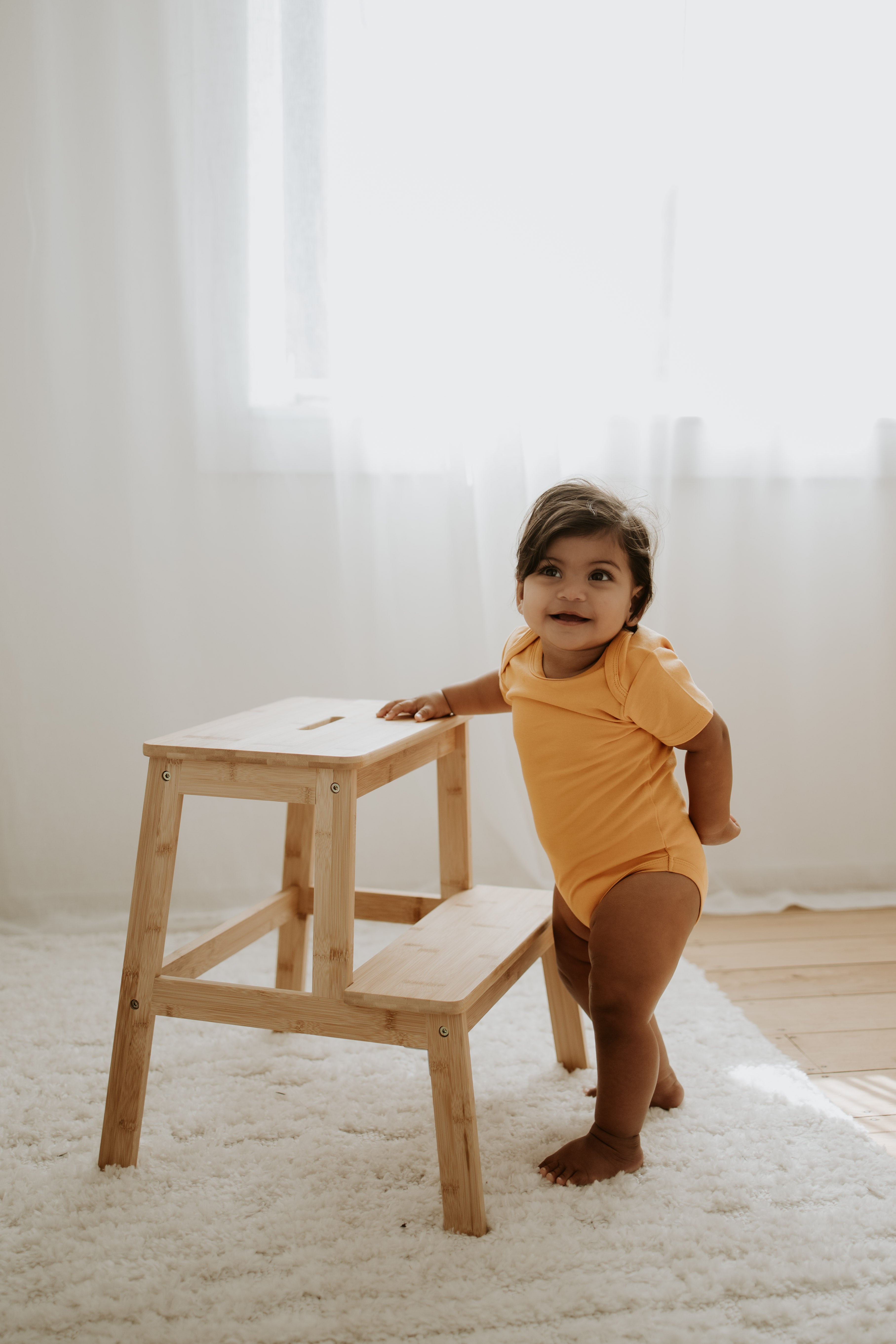 NOEM Short Sleeve Onesie - Mango