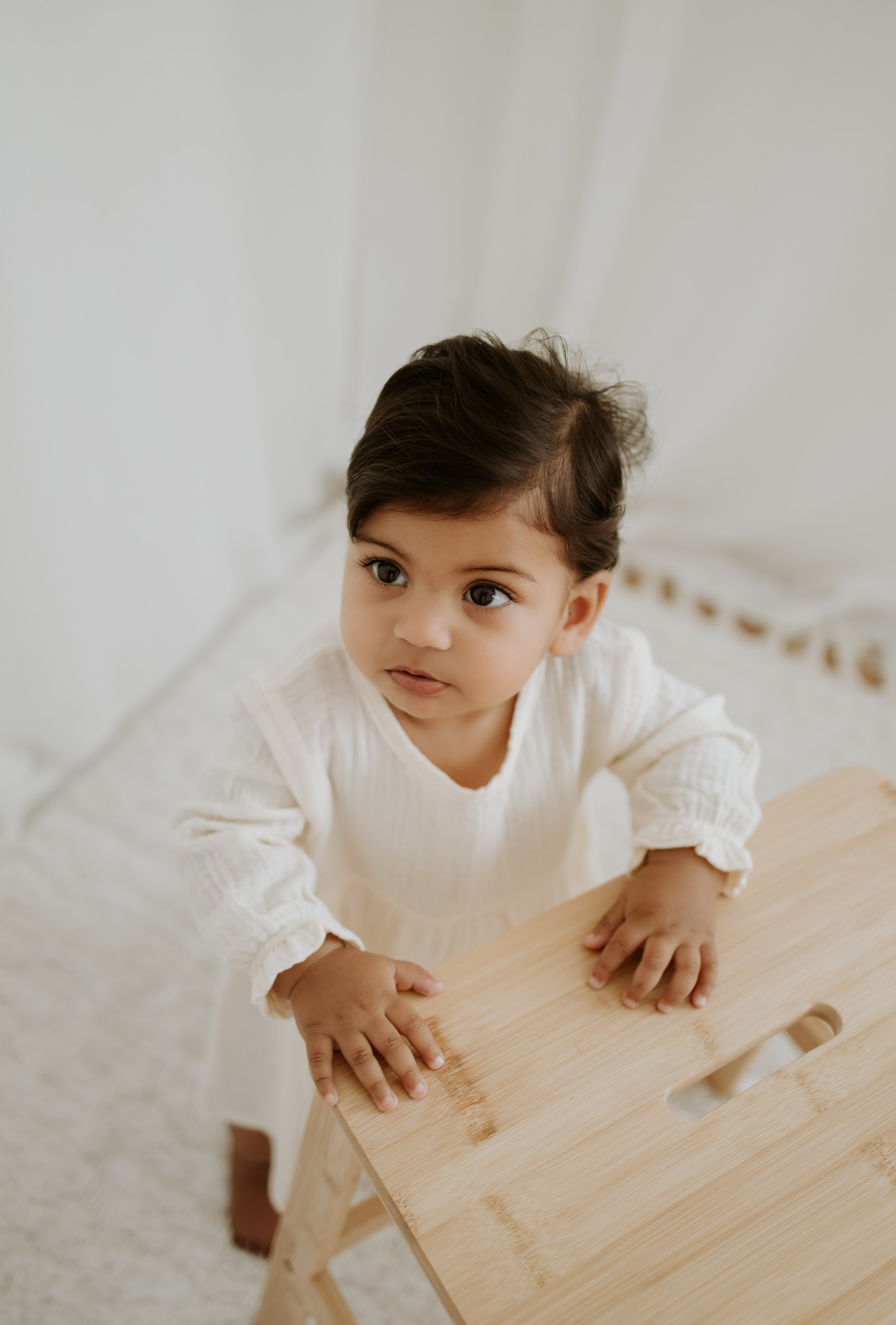 NOEM Muslin Full Sleeve Dress - Cream