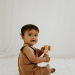 NOEM Sleeveless Overalls - Brown