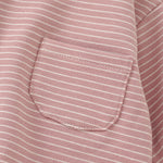 NOEM Striped Bubble Romper - Salmon