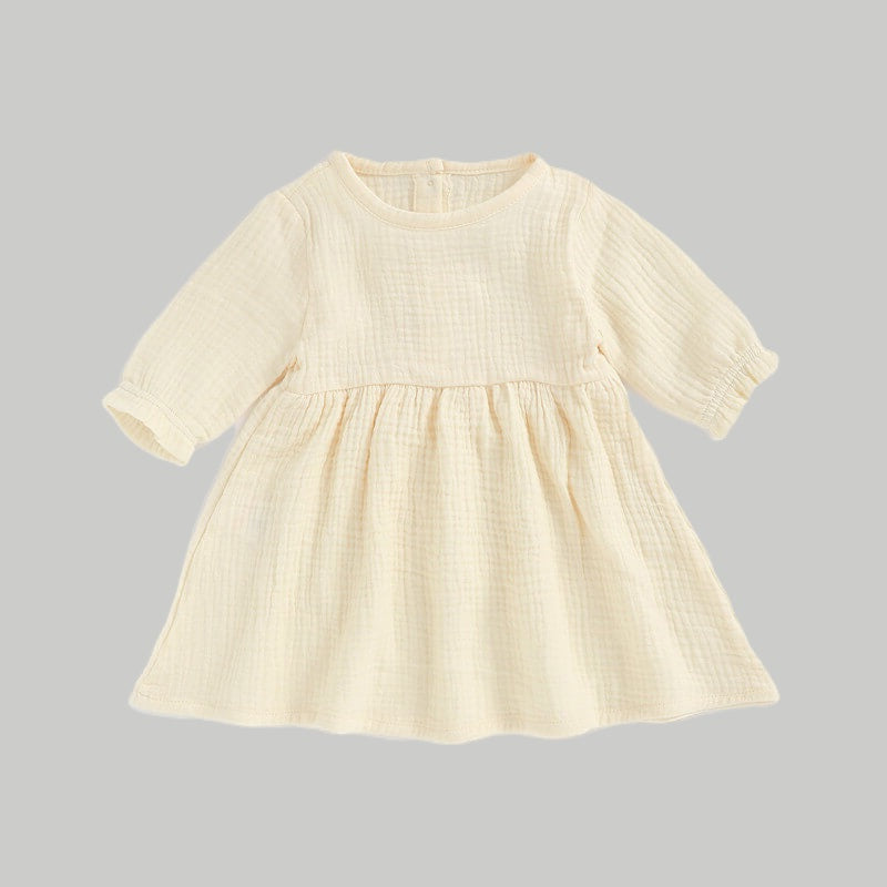 NOEM Muslin Full Sleeve Dress - Cream