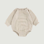 NOEM Muslin Full Sleeve Romper - Stone