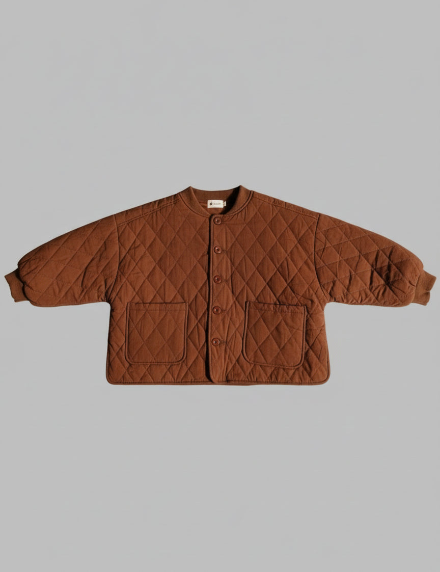 Quilted Jacket - Dark Brown