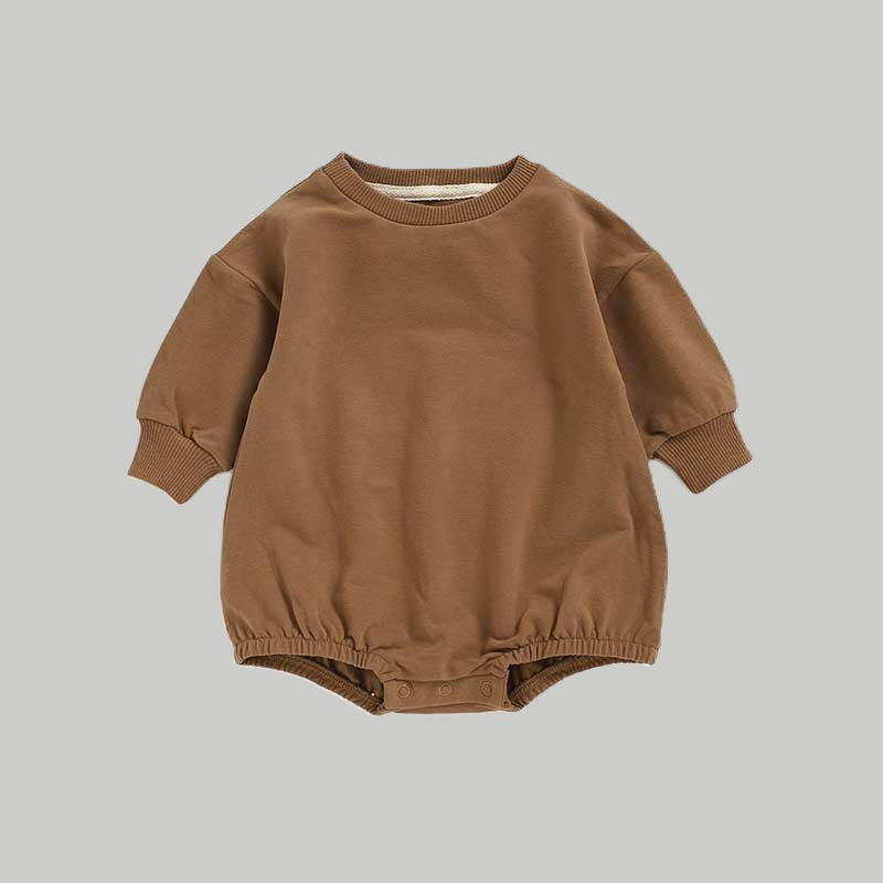NOEM Pullover Bubble Romper - Brown