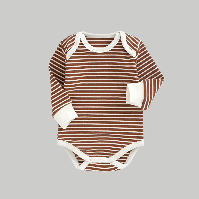 NOEM Striped Romper - Brown