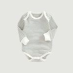NOEM Striped Romper - Light Grey