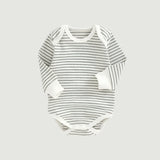 NOEM Striped Romper - Light Grey