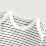 NOEM Striped Romper - Light Grey 2