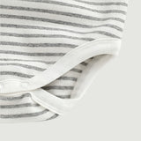 NOEM Striped Romper - Light Grey 4
